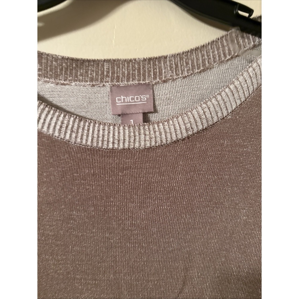 Chico's Long Sleeve Lightweight Sweater Sz 1
